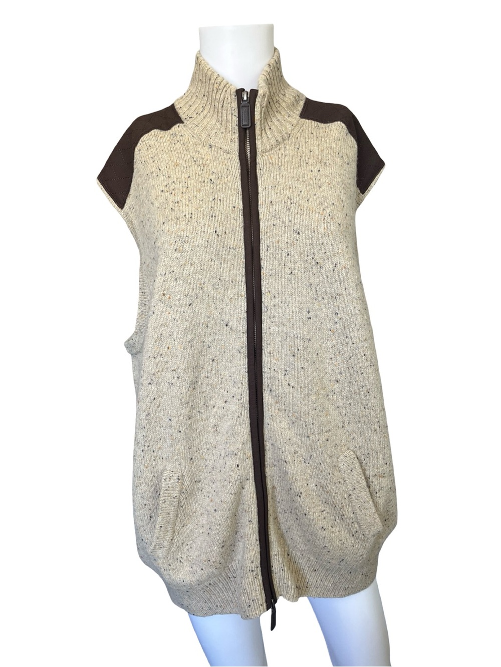 NEW Cremieux Collection Vest Highland Peaks Oatmeal Wool Blend Mens Size XL